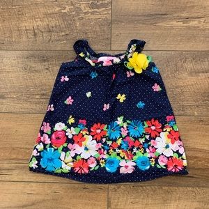 Sophie Rose Navy Floral Dress, 12 months